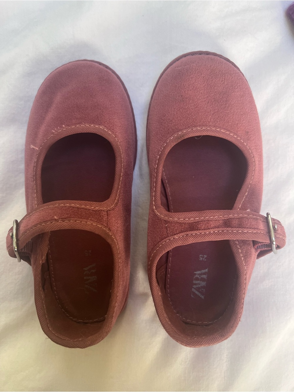 Zara Girls Dusty Rose Mary Jane Shoes